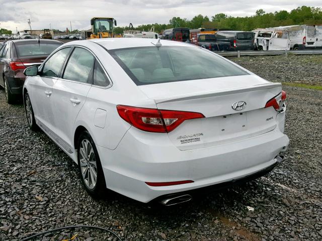 5NPE34AF6HH539762 - 2017 HYUNDAI SONATA SPO WHITE photo 3