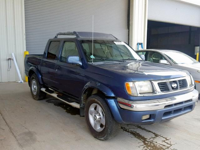 1N6ED27T2YC392718 - 2000 NISSAN FRONTIER C BLUE photo 1