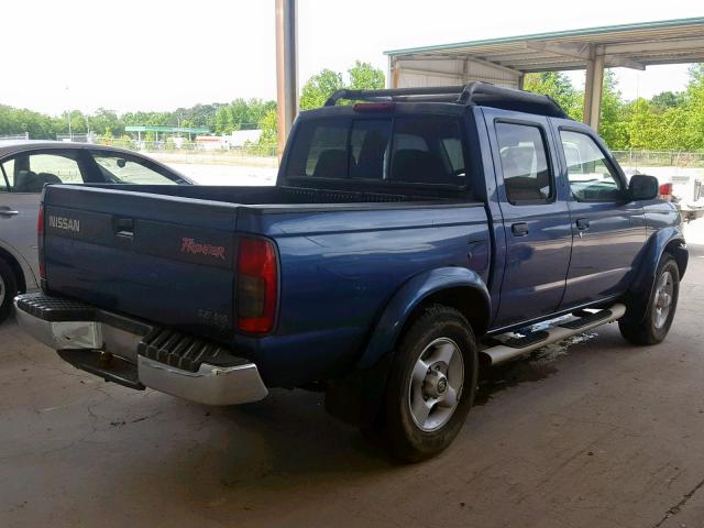 1N6ED27T2YC392718 - 2000 NISSAN FRONTIER C BLUE photo 4