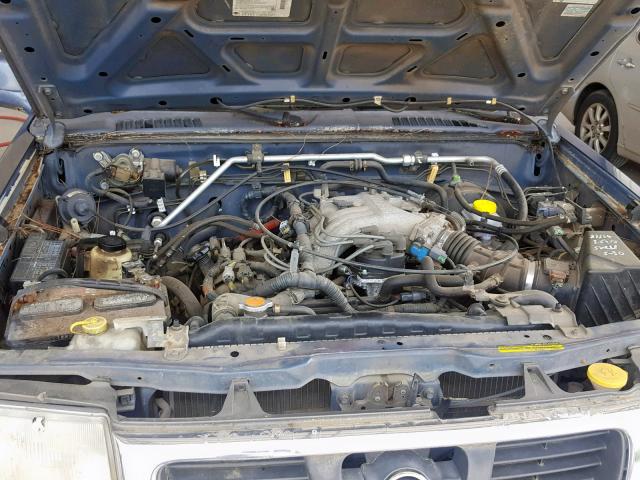 1N6ED27T2YC392718 - 2000 NISSAN FRONTIER C BLUE photo 7