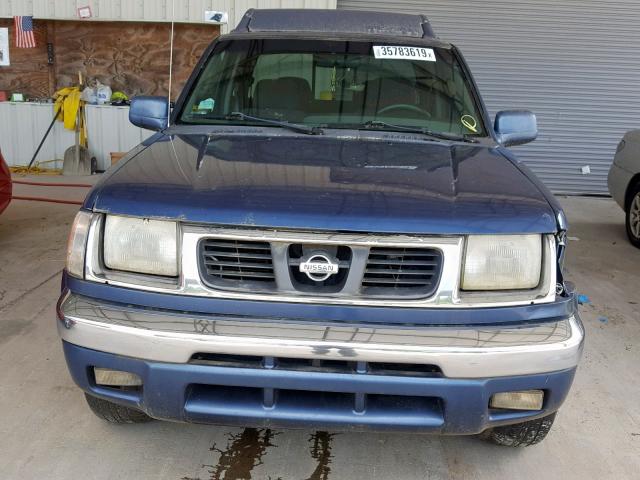 1N6ED27T2YC392718 - 2000 NISSAN FRONTIER C BLUE photo 9