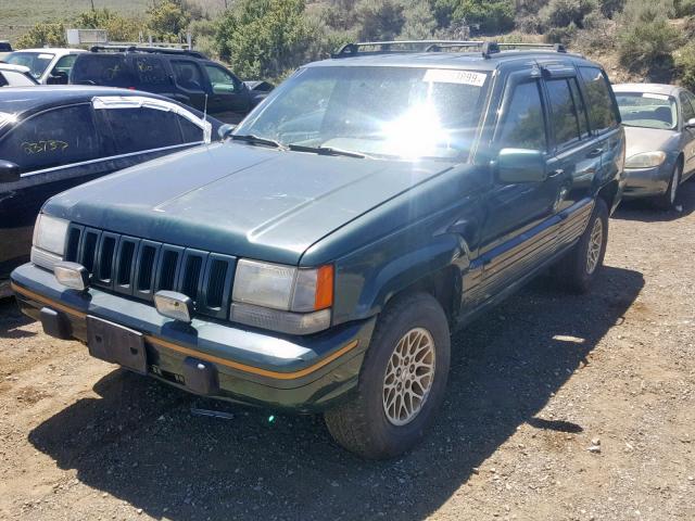 1J4GZ78Y0RC155113 - 1994 JEEP GRAND CHER GREEN photo 2