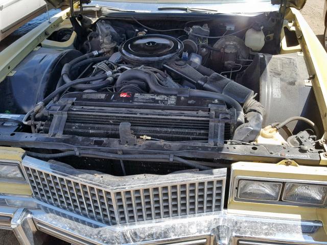 6L67S5Q409065 - 1975 CADILLAC ELDORADO C YELLOW photo 7