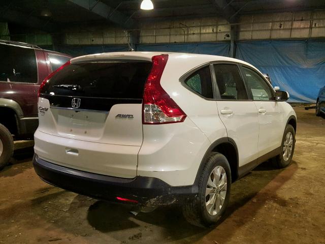 5J6RM4H55EL100985 - 2014 HONDA CR-V EX WHITE photo 4