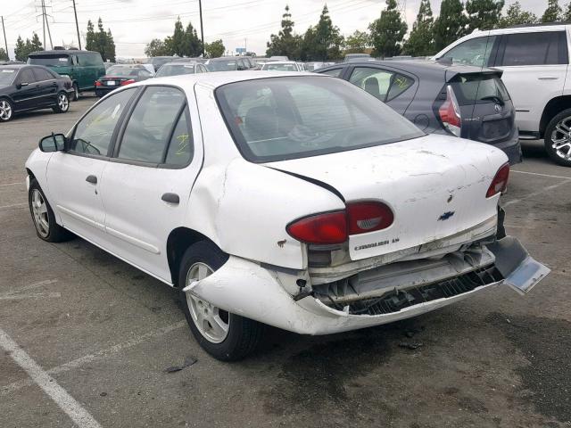 1G1JF524927430421 - 2002 CHEVROLET CAVALIER L WHITE photo 3