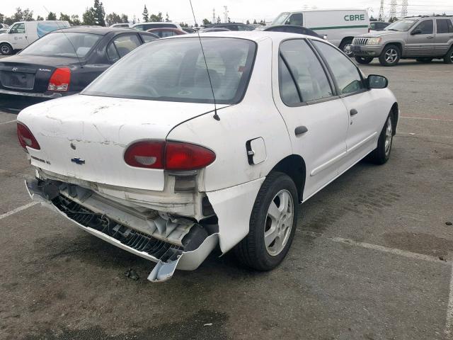 1G1JF524927430421 - 2002 CHEVROLET CAVALIER L WHITE photo 4