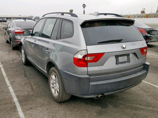 WBXPA73464WC37765 - 2004 BMW X3 2.5I GRAY photo 3