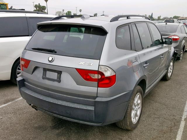 WBXPA73464WC37765 - 2004 BMW X3 2.5I GRAY photo 4