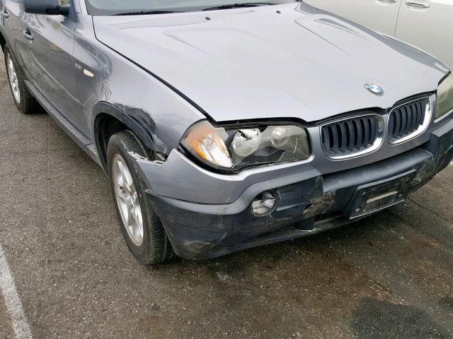 WBXPA73464WC37765 - 2004 BMW X3 2.5I GRAY photo 9