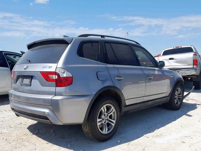 WBXPA93426WD34301 - 2006 BMW X3 3.0I SILVER photo 4