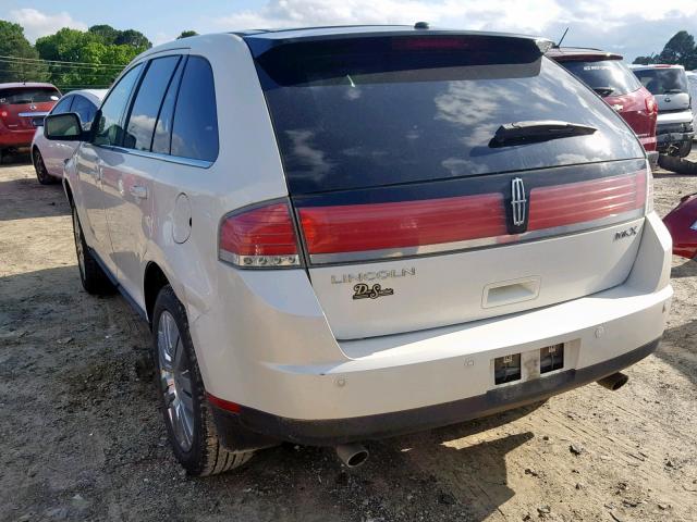 2LMDU68C08BJ20530 - 2008 LINCOLN MKX WHITE photo 3