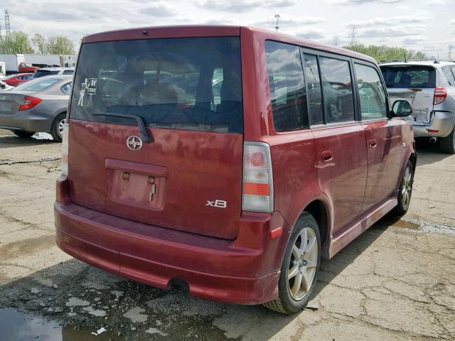 JTLKT324864085533 - 2006 TOYOTA SCION XB 红色 照片 4