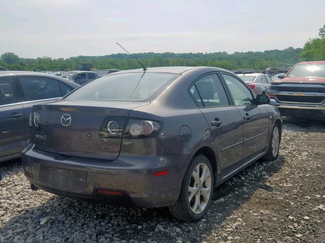 JM1BK323881782582 - 2008 MAZDA 3 S GRAY photo 4