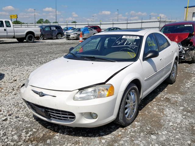 1C3EL56R32N171741 - 2002 CHRYSLER SEBRING LX WHITE photo 2