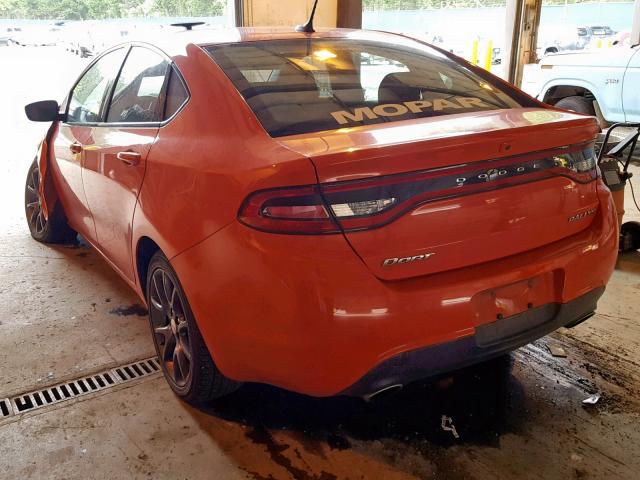 1C3CDFBB0FD316054 - 2015 DODGE DART SXT ORANGE photo 3