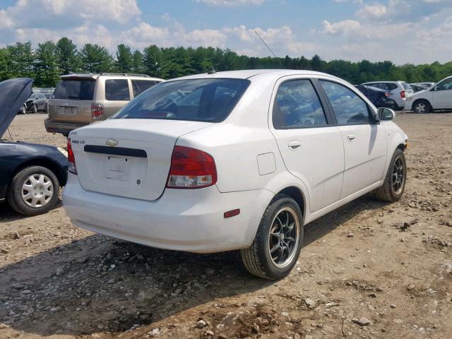 KL1TD56616B568952 - 2006 CHEVROLET AVEO BASE Ақ фото 4