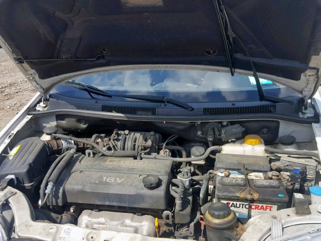 KL1TD56616B568952 - 2006 CHEVROLET AVEO BASE Ақ фото 7