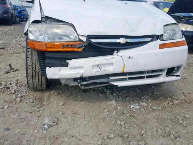 KL1TD56616B568952 - 2006 CHEVROLET AVEO BASE Ақ фото 9