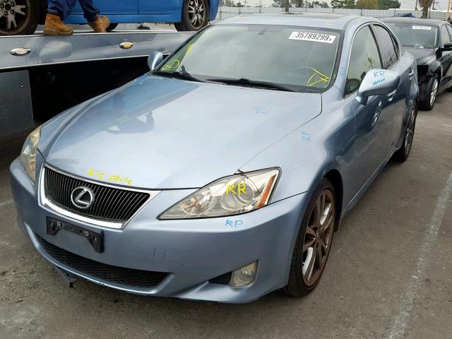 JTHBK262585058299 - 2008 LEXUS IS 250 BLUE photo 2