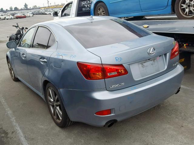 JTHBK262585058299 - 2008 LEXUS IS 250 BLUE photo 3