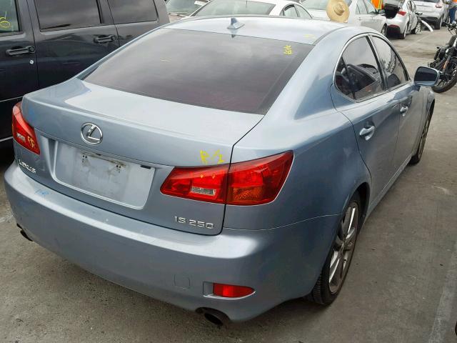 JTHBK262585058299 - 2008 LEXUS IS 250 BLUE photo 4