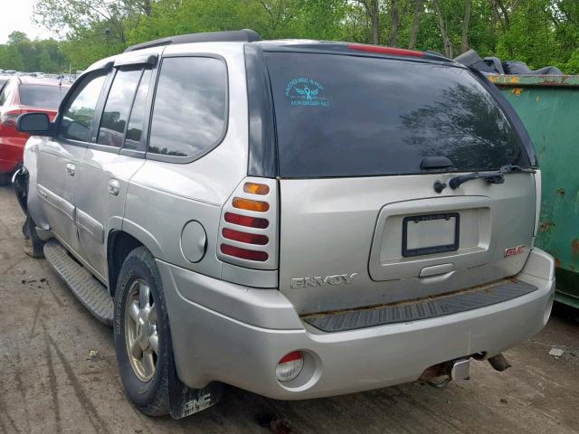 1GKDT13S742106052 - 2004 GMC ENVOY SILVER photo 3