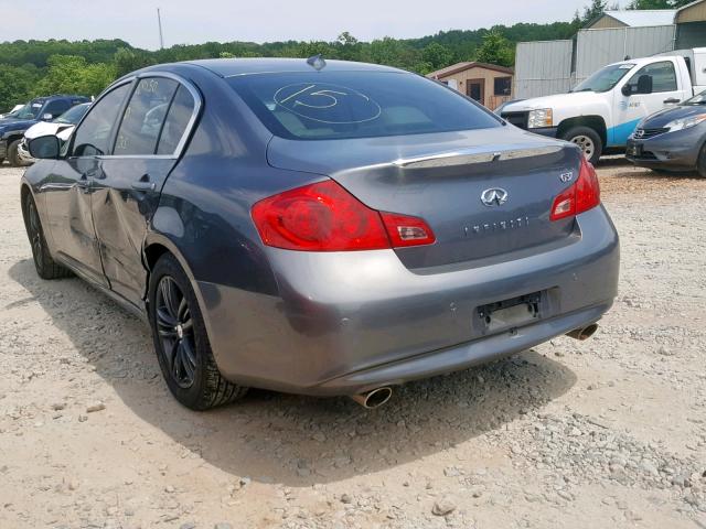 JN1CV6AP2AM407716 - 2010 INFINITI G37 BASE GRAY photo 3