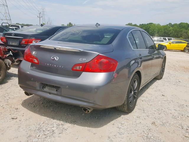 JN1CV6AP2AM407716 - 2010 INFINITI G37 BASE GRAY photo 4