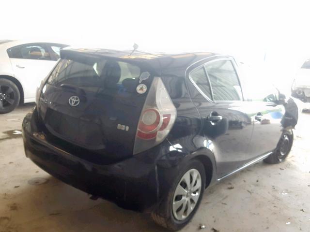 JTDKDTB30D1038737 - 2013 TOYOTA PRIUS C BLACK photo 4