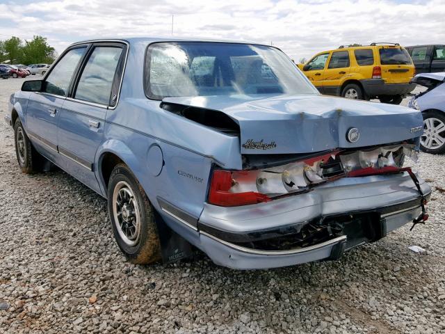 1G4AG54N0N6453845 - 1992 BUICK CENTURY SP BLUE photo 3