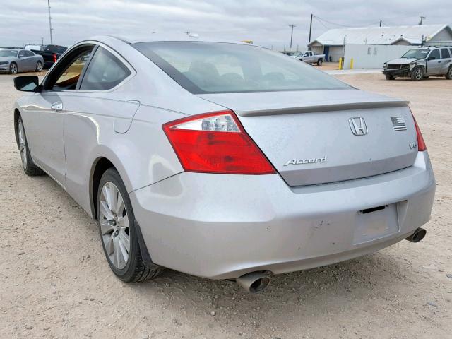 1HGCS2B87AA007871 - 2010 HONDA ACCORD EXL SILVER photo 3