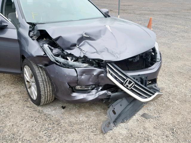 1HGCR2F86DA139658 - 2013 HONDA ACCORD EXL GRAY photo 9