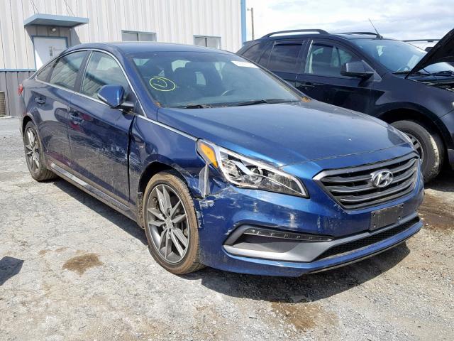 5NPE34AB5HH559417 - 2017 HYUNDAI SONATA SPO BLUE photo 1