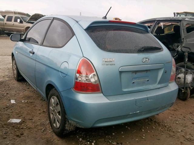 KMHCM3AC3AU159872 - 2010 HYUNDAI ACCENT BLU BLUE photo 3