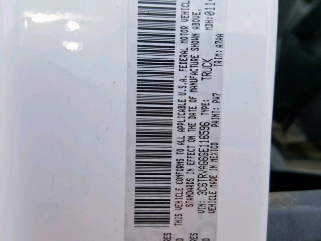 3C6TRVAG6GE116596 - 2016 RAM PROMASTER WHITE photo 10