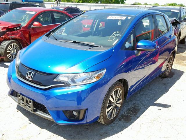 JHMGK5H70HS000439 - 2017 HONDA FIT EX BLUE photo 2