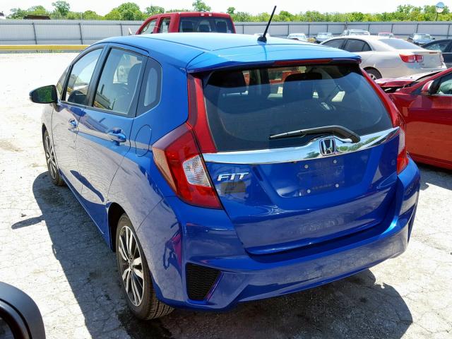 JHMGK5H70HS000439 - 2017 HONDA FIT EX BLUE photo 3