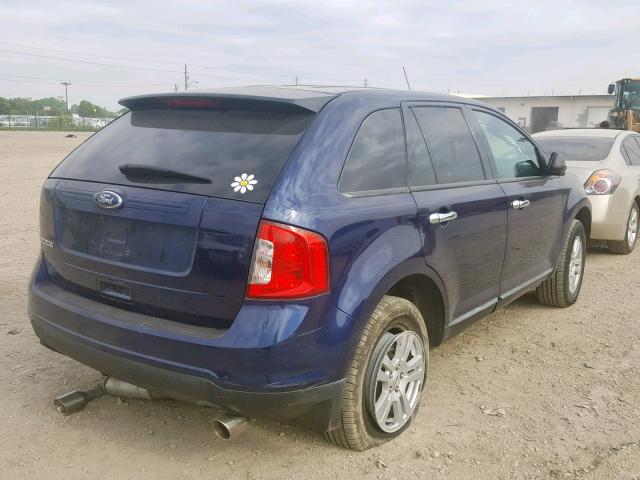 2FMDK3GC1BBA93511 - 2011 FORD EDGE SE BLUE photo 4