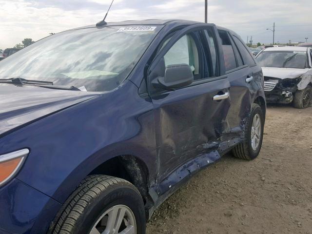 2FMDK3GC1BBA93511 - 2011 FORD EDGE SE BLUE photo 9