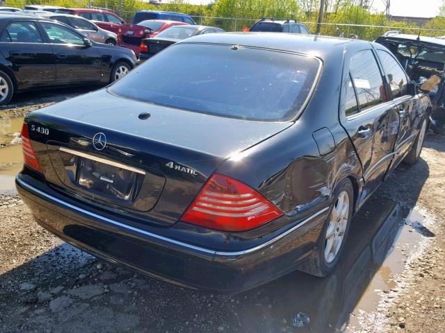 WDBNG83J95A448712 - 2005 MERCEDES-BENZ S 430 4MAT BLACK photo 4