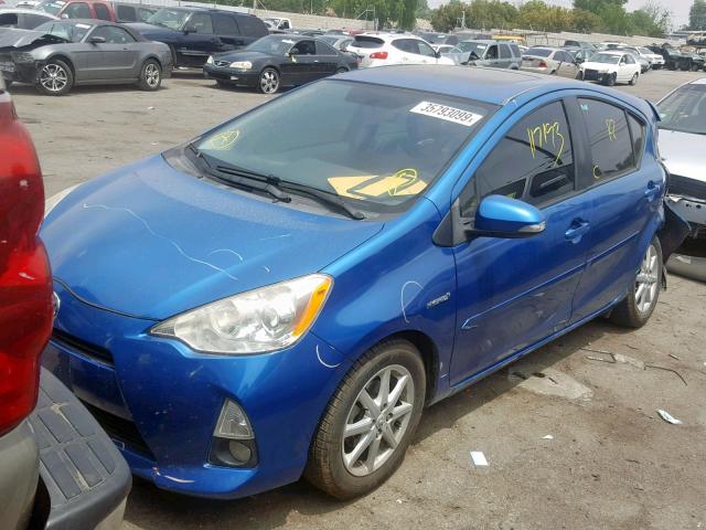 JTDKDTB36C1014781 - 2012 TOYOTA PRIUS C BLUE photo 2