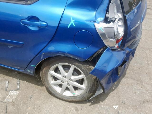 JTDKDTB36C1014781 - 2012 TOYOTA PRIUS C BLUE photo 9