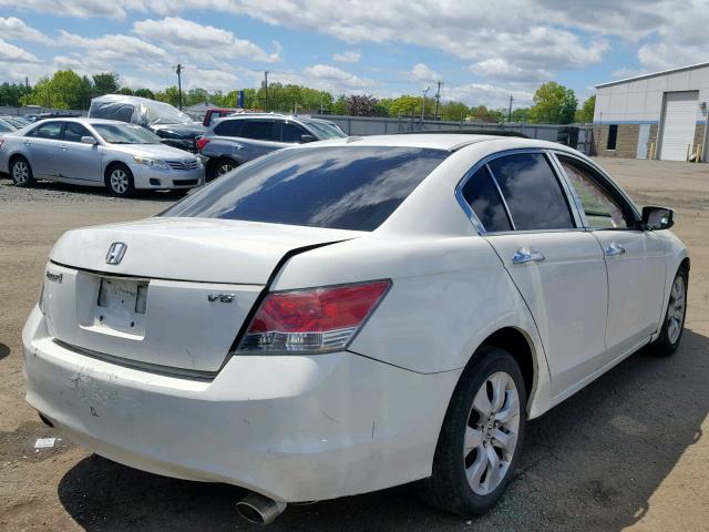 1HGCP36828A007305 - 2008 HONDA ACCORD EXL WHITE photo 4