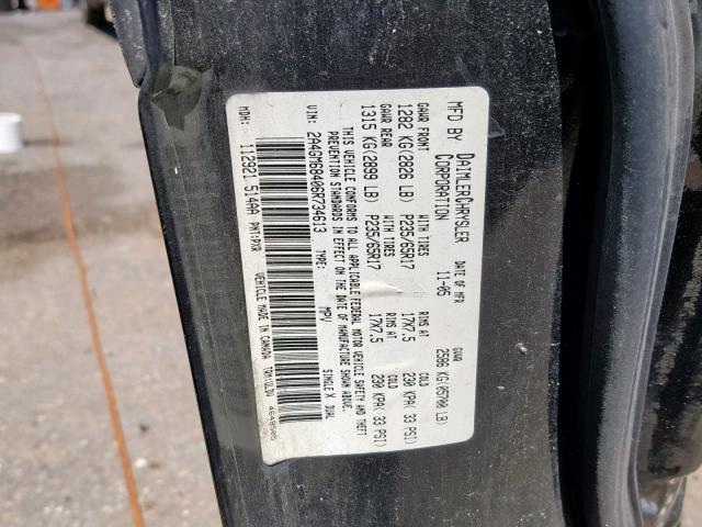 2A4GM68406R734613 - 2006 CHRYSLER PACIFICA T BLACK photo 9