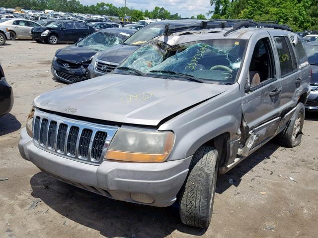 1J4G248S1YC170488 - 2000 JEEP GRAND CHER SILVER photo 2