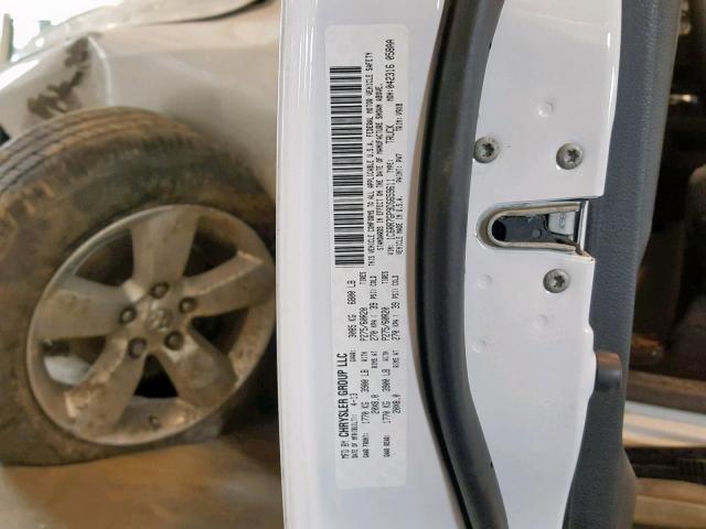 1C6RR7GP9DS659611 - 2013 RAM 1500 SLT WHITE photo 10