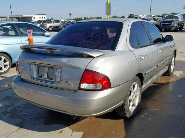 3N1BB51D11L106899 - 2001 NISSAN SENTRA SE SILVER photo 4