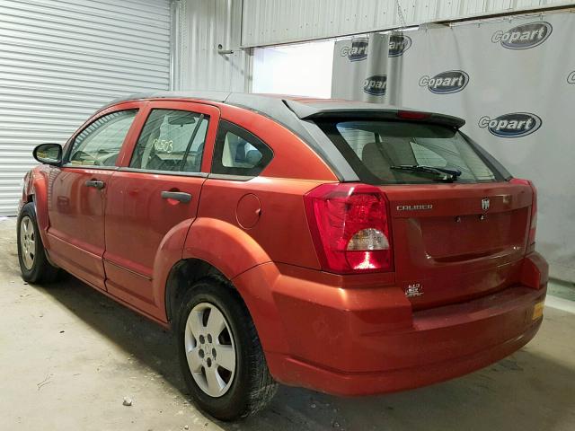 1B3HB28B47D177699 - 2007 DODGE CALIBER ORANGE photo 3