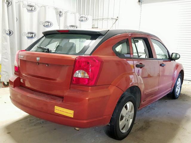 1B3HB28B47D177699 - 2007 DODGE CALIBER ORANGE photo 4