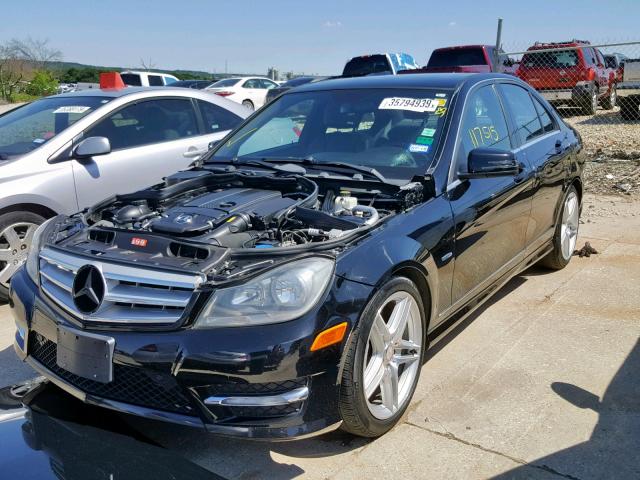 WDDGF4HBXCA597706 - 2012 MERCEDES-BENZ C 250 BLACK photo 2